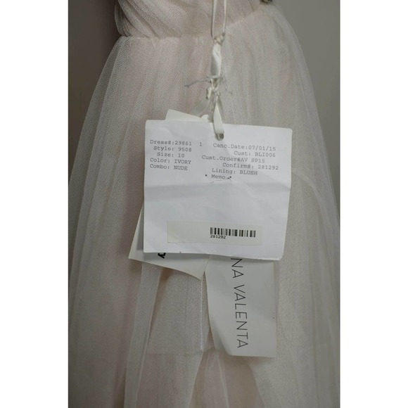 Alvina Valenta Blush Pink Tulle Wedding Dress size 10 Orig.$3800 - Picture 7 of 10